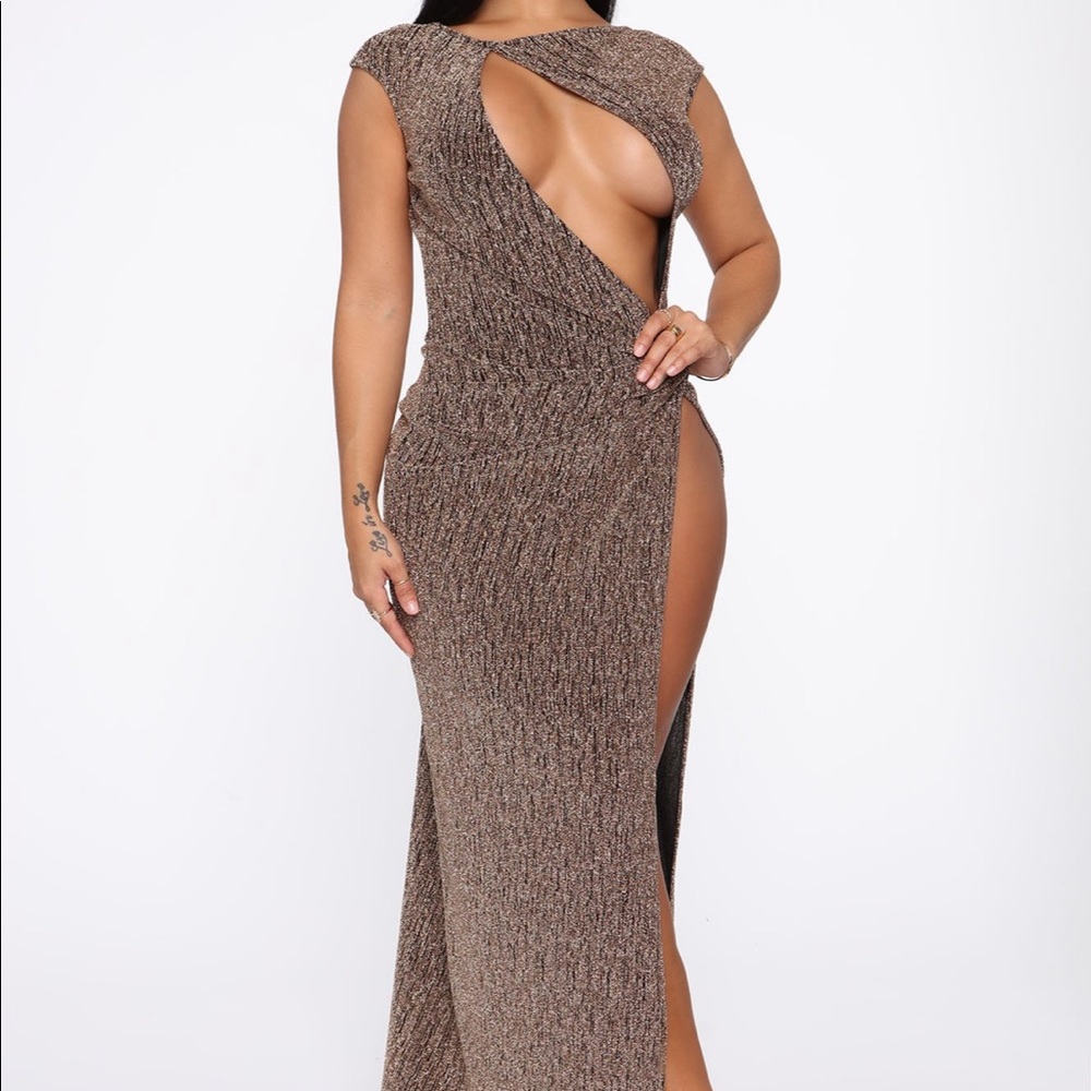 Gold glitter dress